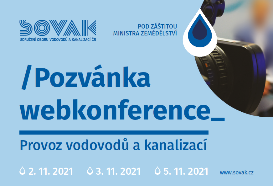 Jsme hlavním partnerem webkonference SOVAK Provoz vodovodů a kanaliací 2021