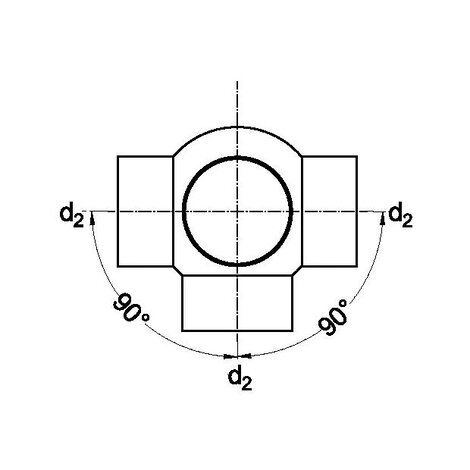 Trojitá kulová odbočka 88,5°/ 90°