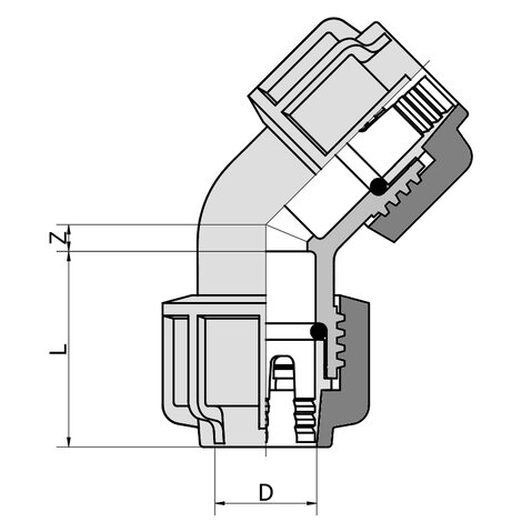 Koleno 45°