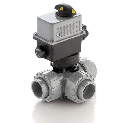 TKDNC/CE 24 V AC/DC - ELECTRICALLY ACTUATED DUAL BLOCK® 3-WAY BALL VALVE
