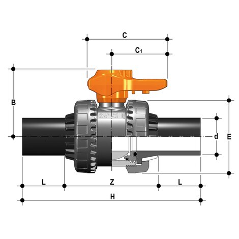 VXEBEV - Easyfit 2-way ball valve