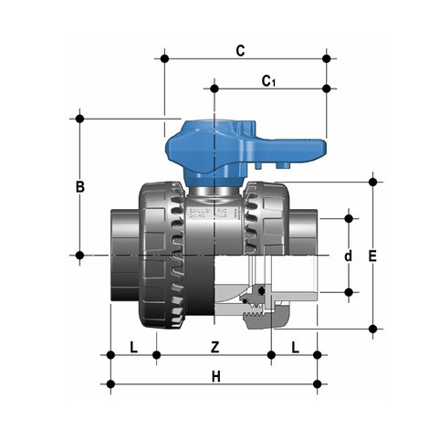 VEEAV - Easyfit 2-way ball valve