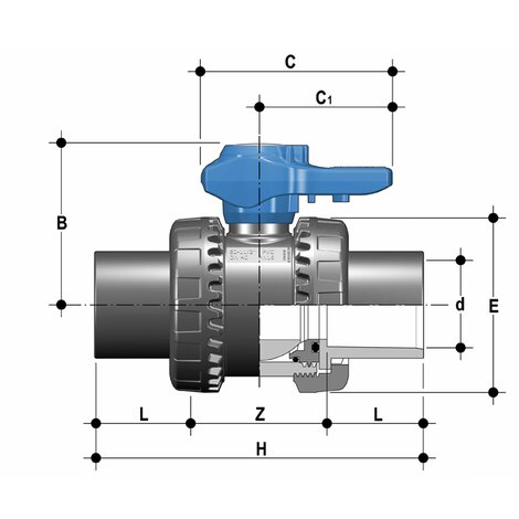 VEEJV - Easyfit 2-way ball valve