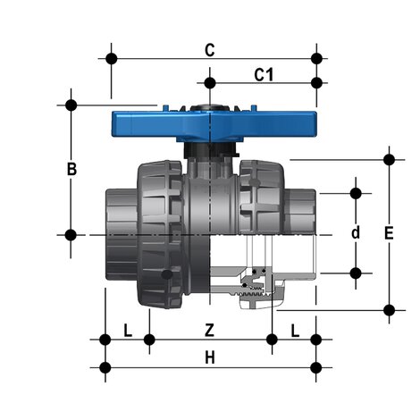 VEEIV - Easyfit 2-way ball valve