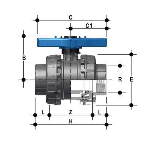 VEENV - Easyfit 2-way ball valve