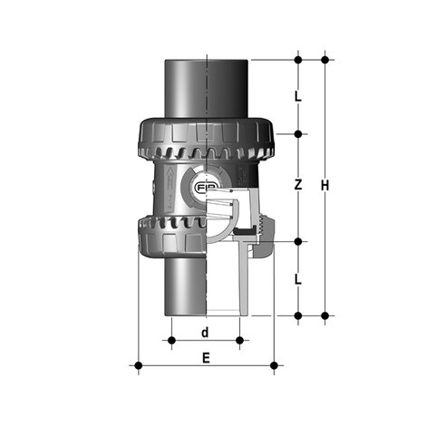 SSEJV - Easyfit True Union ball and spring check valve