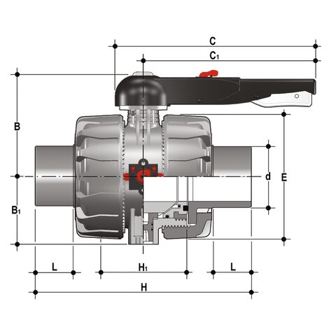 Disegno tecnico VKDDM DN 65:100