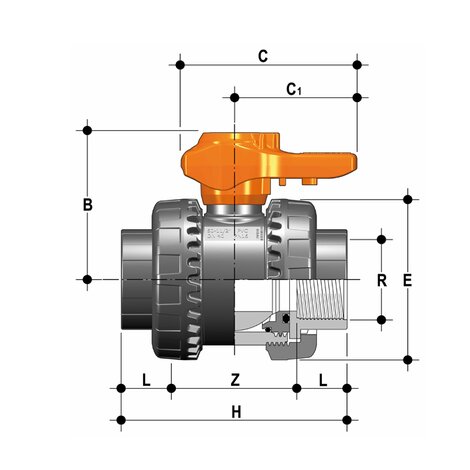 VXEFC - EASYFIT 2-WAY BALL VALVE