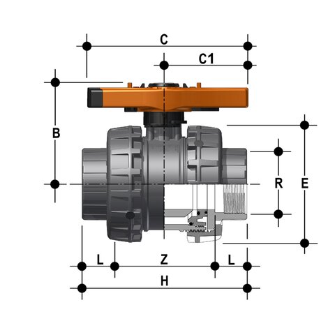 VXENC - EASYFIT 2-WAY BALL VALVE