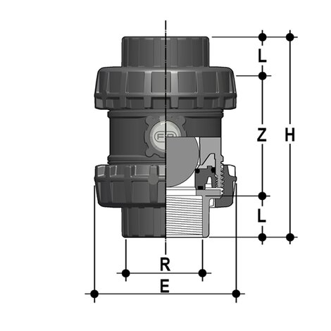 SXEGV - Easyfit True Union ball and spring check valve