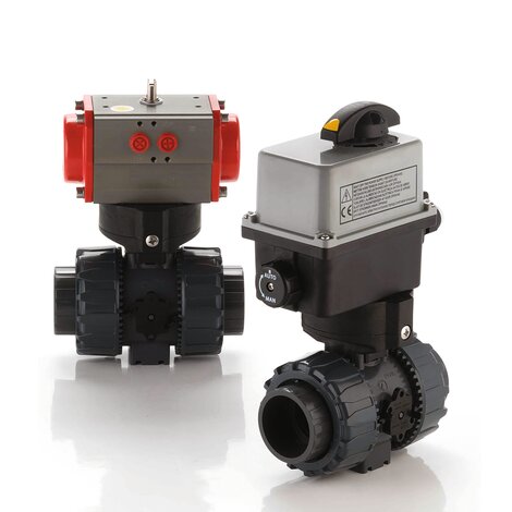 VKDOV/CE 24 V AC/DC - ELECTRICALLY ACTUATED DUAL BLOCK® 2-WAY BALL VALVE