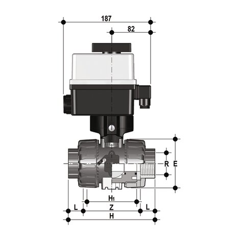 VKDNC/CE 90-240 V AC - ELECTRICALLY ACTUATED DUAL BLOCK® 2-WAY BALL VALVE
