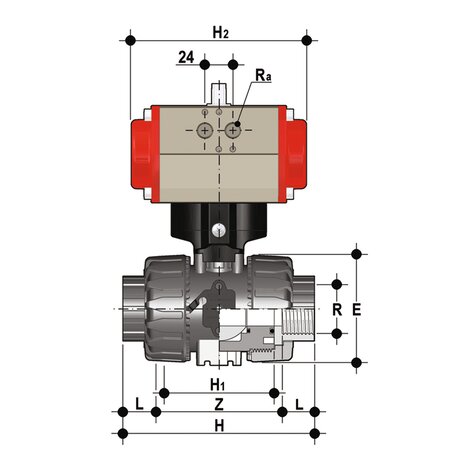 VKDNC/CP NO - PNEUMATICALLY ACTUATED DUAL BLOCK® 2-WAY BALL VALVE