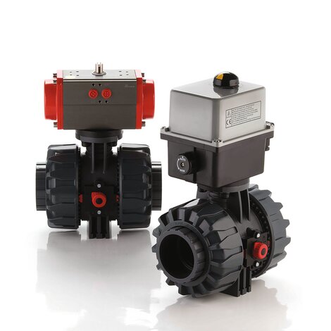 VKDDV/CE 24 V AC/DC - ELECTRICALLY ACTUATED DUAL BLOCK® 2-WAY BALL VALVE