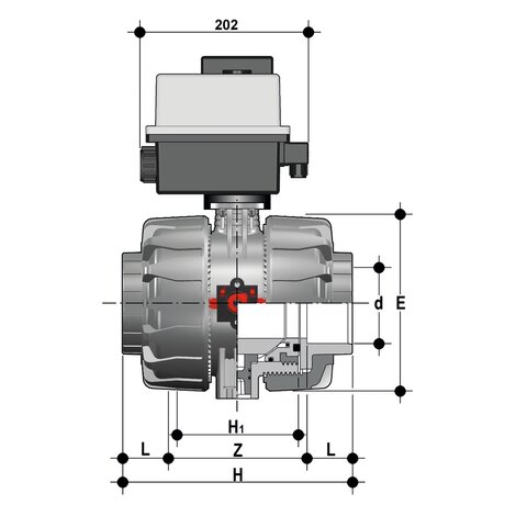 VKDAC/CE 24 V AC/DC - ELECTRICALLY ACTUATED DUAL BLOCK® 2-WAY BALL VALVE