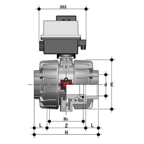 VKDLV/CE 90-240 V AC - ELECTRICALLY ACTUATED DUAL BLOCK® 2-WAY BALL VALVE