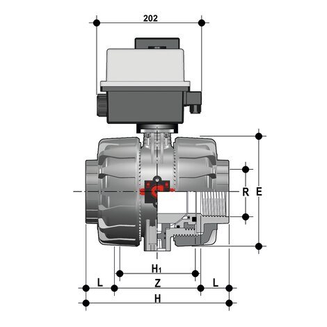 VKDFV/CE 90-240 V AC - ELECTRICALLY ACTUATED DUAL BLOCK® 2-WAY BALL VALVE