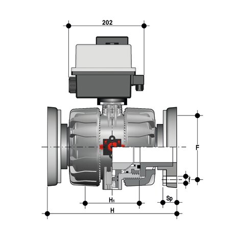 VKDOAV/CE 24 V AC/DC - ELECTRICALLY ACTUATED DUAL BLOCK® 2-WAY BALL VALVE