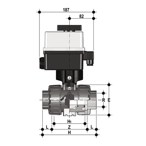 VKRFM/CE 24 V AC/DC 4-20 mA - ELECTRICALLY ACTUATED DUAL BLOCK® REGULATING BALL VALVE