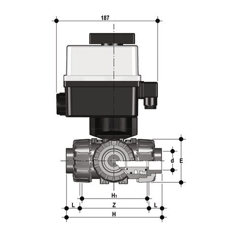 LKDAV/CE 24 V AC/DC - ELECTRICALLY ACTUATED DUAL BLOCK® 3-WAY BALL VALVE