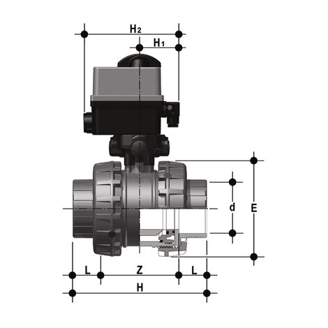 VXEJV/CE 24 V AC/DC - ELECTRICALLY ACTUATED EASYFIT 2-WAY BALL VALVE