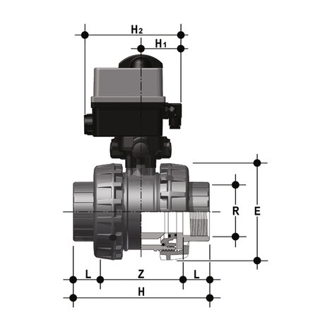 VXEFV/CE 90-240 V AC - ELECTRICALLY ACTUATED EASYFIT 2-WAY BALL VALVE