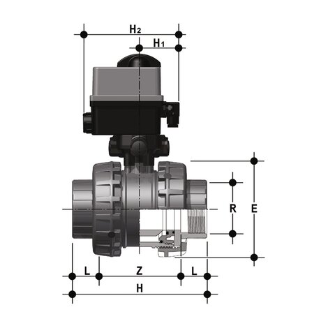 VXEFV/CE 24 V AC/DC - ELECTRICALLY ACTUATED EASYFIT 2-WAY BALL VALVE