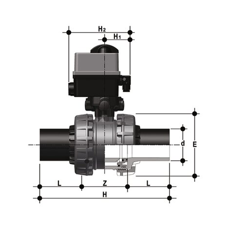 VXEBEV/CE 24 V AC/DC - ELECTRICALLY ACTUATED EASYFIT 2-WAY BALL VALVE