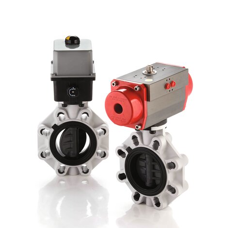 FKOF/CP NC DN 80-200 - PNEUMATICALLY ACTUATED BUTTERFLY VALVE