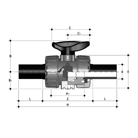 VKDBEM - DUAL BLOCK® 2-way ball valve