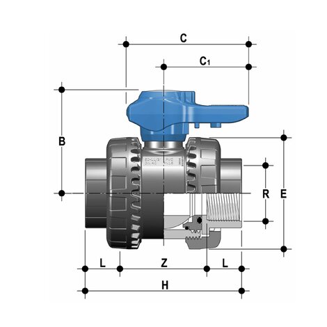 VEEFV - Easyfit 2-way ball valve