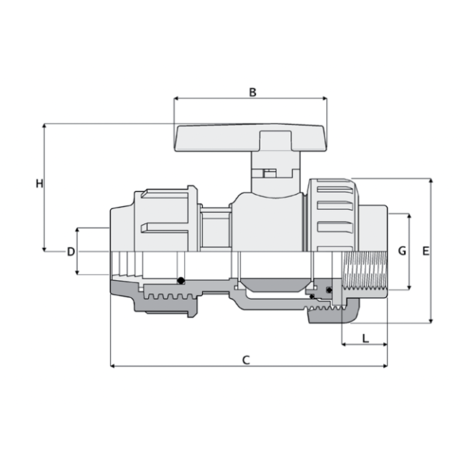 LKDAV - DUAL BLOCK® 3-way ball valve LKDAV - DUAL BLOCK® 3-way ball valve