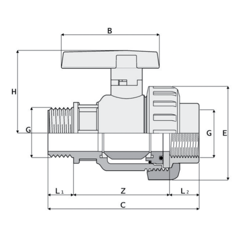 LKDAV - DUAL BLOCK® 3-way ball valve