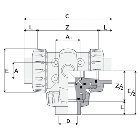 LKDAV - DUAL BLOCK® 3-way ball valve LKDAV - DUAL BLOCK® 3-way ball valve