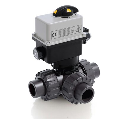 LKDAV/CE 24 V AC/DC - ELECTRICALLY ACTUATED DUAL BLOCK® 3-WAY BALL VALVE