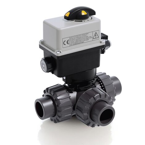 LKDAV/CE 24 V AC/DC - ELECTRICALLY ACTUATED DUAL BLOCK® 3-WAY BALL VALVE