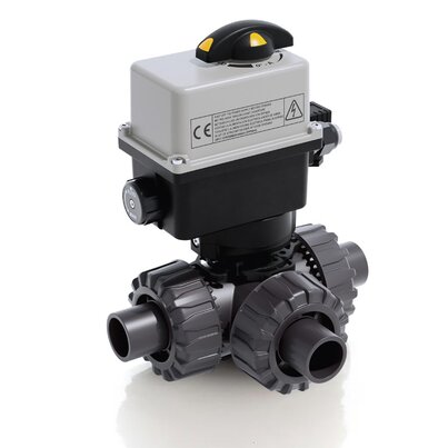 LKDDV/CE 24 V AC/DC - ELECTRICALLY ACTUATED DUAL BLOCK® 3-WAY BALL VALVE