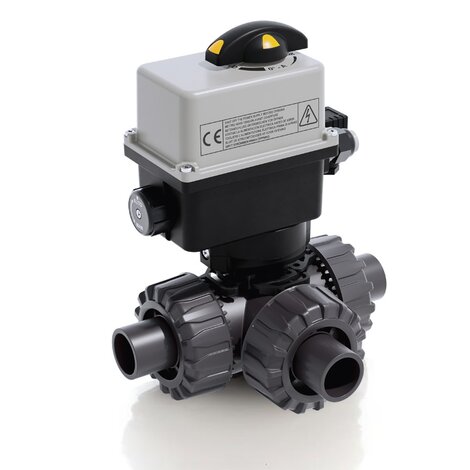 LKDDV/CE 24 V AC/DC - ELECTRICALLY ACTUATED DUAL BLOCK® 3-WAY BALL VALVE