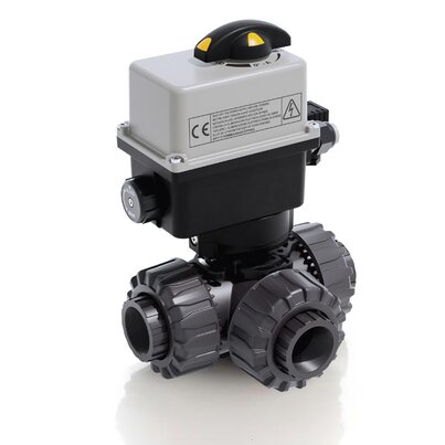 LKDFV/CE 90-240 V AC - ELECTRICALLY ACTUATED DUAL BLOCK® 3-WAY BALL VALVE