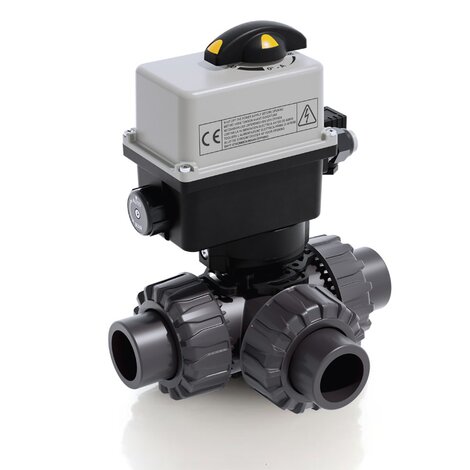 LKDAV/CE 90-240 V AC - ELECTRICALLY ACTUATED DUAL BLOCK® 3-WAY BALL VALVE