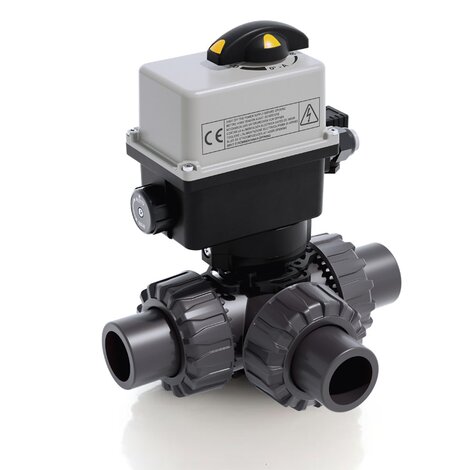 LKDJV/CE 24 V AC/DC - ELECTRICALLY ACTUATED DUAL BLOCK® 3-WAY BALL VALVE