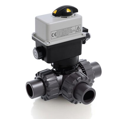 LKDJV/CE 90-240 V AC - ELECTRICALLY ACTUATED DUAL BLOCK® 3-WAY BALL VALVE