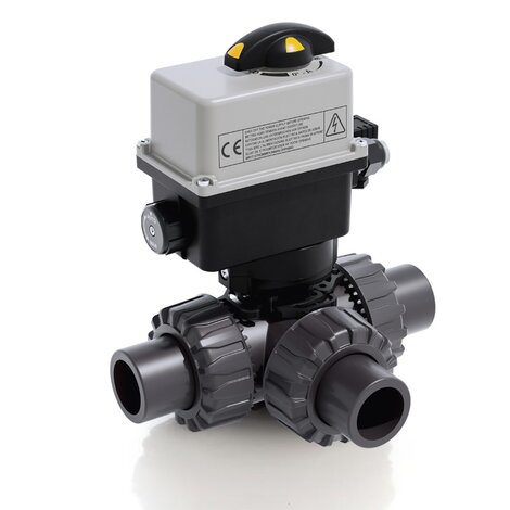 LKDJV/CE 90-240 V AC - ELECTRICALLY ACTUATED DUAL BLOCK® 3-WAY BALL VALVE