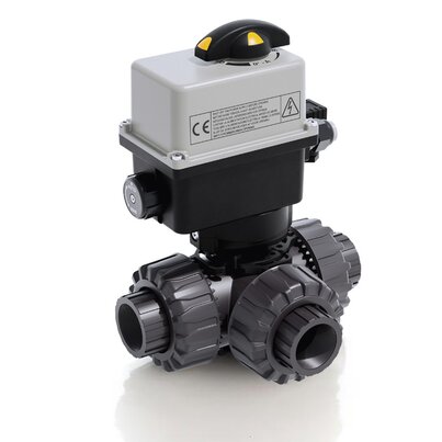 LKDGV/CE 90-240 V AC - ELECTRICALLY ACTUATED DUAL BLOCK® 3-WAY BALL VALVE