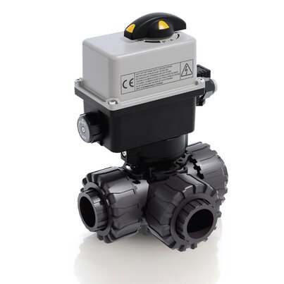 LKDIV/CE 90-240 V AC - ELECTRICALLY ACTUATED DUAL BLOCK® 3-WAY BALL VALVE