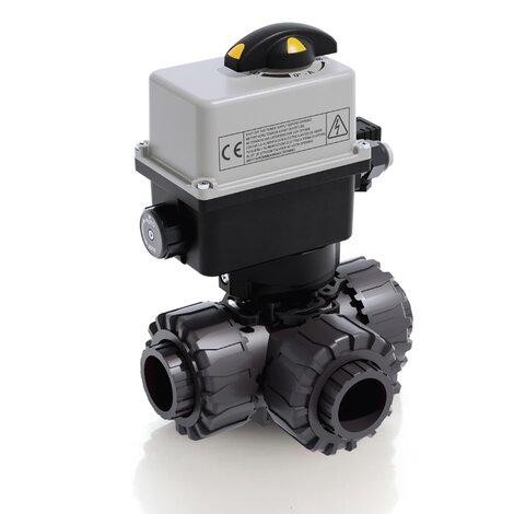 LKDIV/CE 90-240 V AC - ELECTRICALLY ACTUATED DUAL BLOCK® 3-WAY BALL VALVE