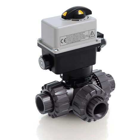 LKDNV/CE 24 V AC/DC - ELECTRICALLY ACTUATED DUAL BLOCK® 3-WAY BALL VALVE