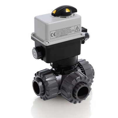 LKDLV/CE 24 V AC/DC - ELECTRICALLY ACTUATED DUAL BLOCK® 3-WAY BALL VALVE