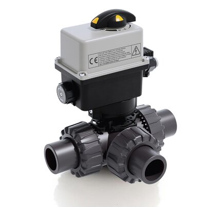 TKDJV/CE 90-240 V AC - ELECTRICALLY ACTUATED DUAL BLOCK® 3-WAY BALL VALVE