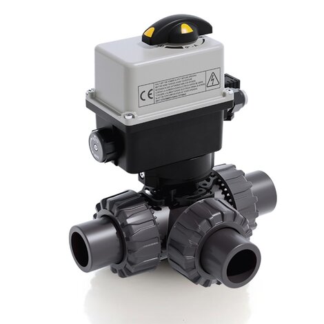 TKDJV/CE 90-240 V AC - ELECTRICALLY ACTUATED DUAL BLOCK® 3-WAY BALL VALVE